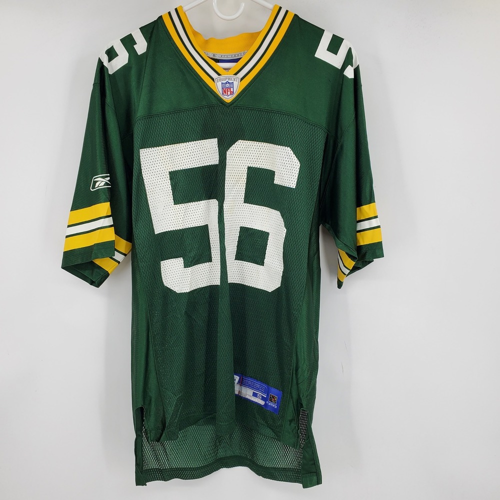 Vintage Reebok NFL Green Bay Packers 56‎ Nick Barnett Football Home Jersey Small